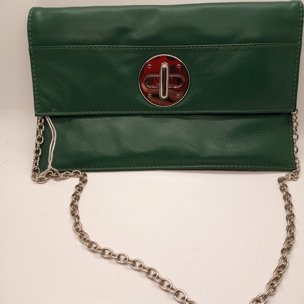 ILi NY Toronto Forest Green Leather Purse